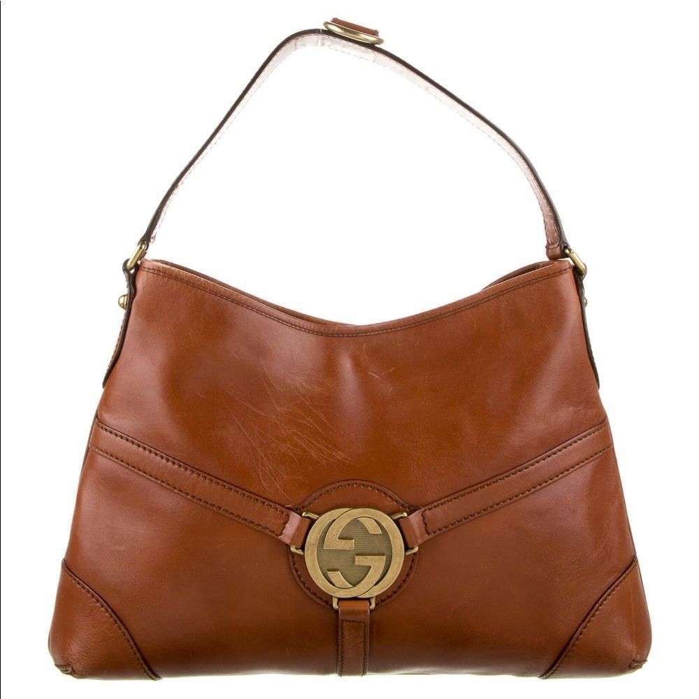 Gucci Hobo Brown Leather